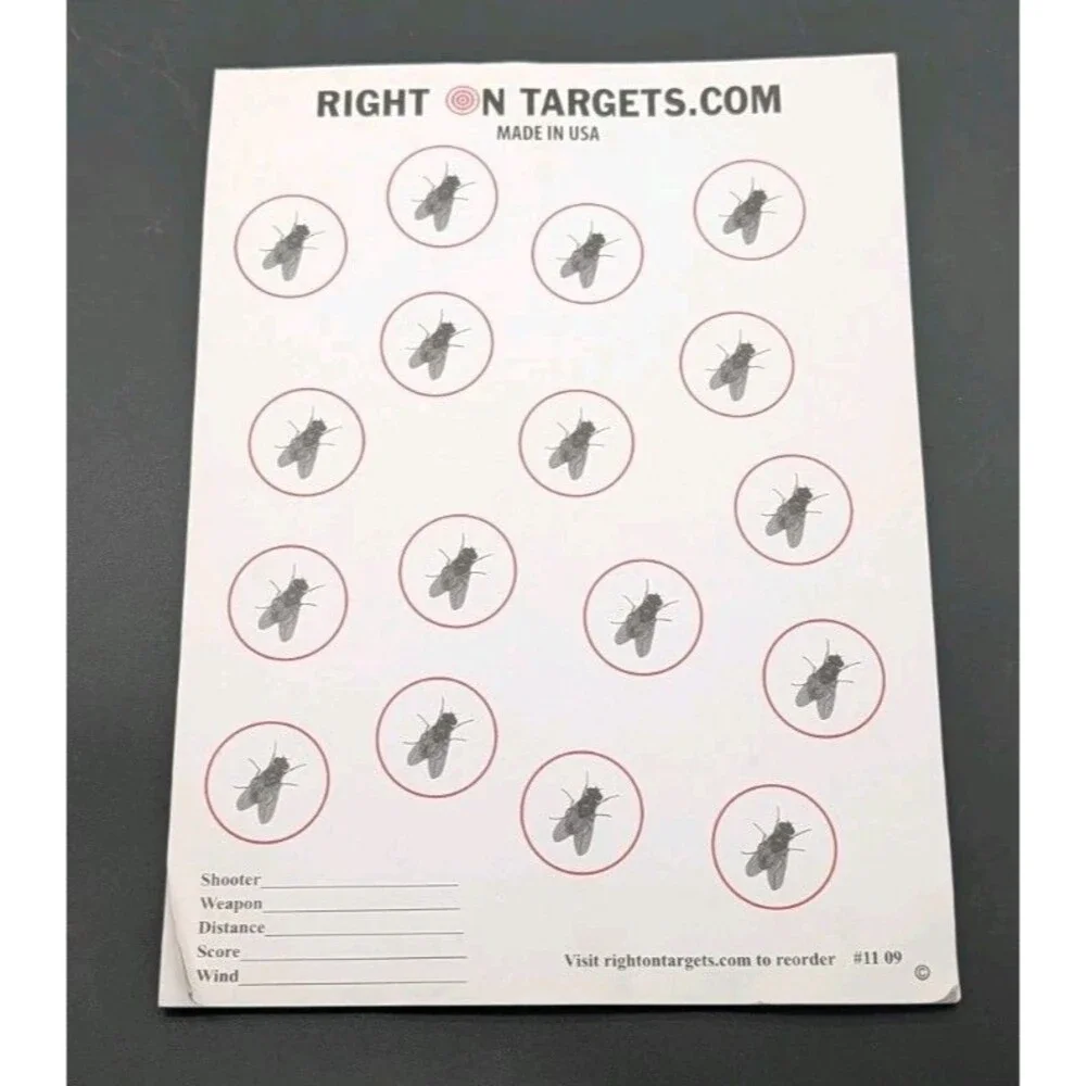 Right On Targets Qty 50 Paper Rifle Targets Fly Graphic 15
